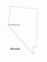 Nevada State Map with Capital