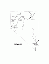 Nevada State Map with Physiography