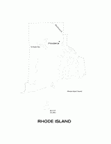 Rhode Island State Map with Physiography