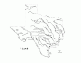 Texas State Map with Physiography