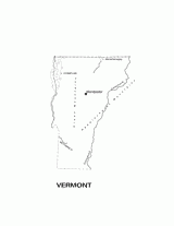 Vermont State Map with Physiography