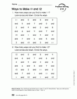 Ways to Make 11 and 12
