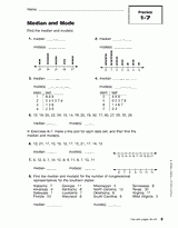 Median and Mode