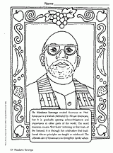 Dr. Maulana Karenga, Kwanzaa Creator (Coloring Page)
