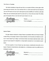 Stop Junk Mail -- Letter to Parents