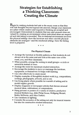 Strategies for Establishing a Thinking Music Classroom