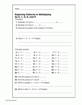 Exploring Patterns in Multiplication