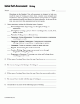 Initial Self-Assessment: Writing