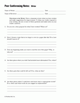 Peer Conference Notes: Writer