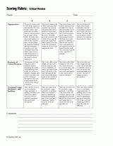 Scoring Rubric: Critical Review