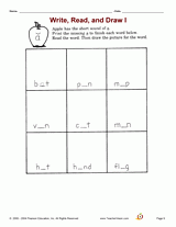 Write, Read, and Draw -- Short a""