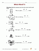 Which Word? II