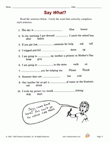 Say What? (Grades 2 and 3)