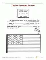 The Star-Spangled Banner I Printable (2nd - 3rd Grade) - TeacherVision