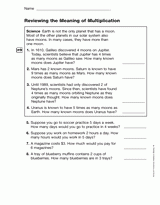 Reviewing the Meaning of Multiplication (Gr. 4)