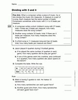 Dividing with 3 and 4 (Gr. 4)