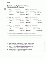 Exploring Multiplication Patterns: Factors and Products