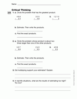 Multiplication: Critical Thinking (Gr. 5)
