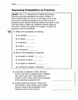 Expressing Probabilities as Fractions (Gr. 5)