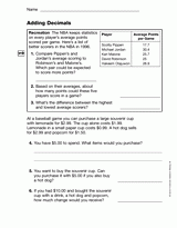 Adding Decimals (Gr. 5)