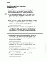 Multiplying Whole Numbers and Decimals (Gr. 5)