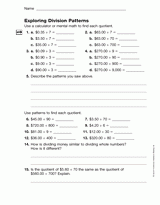Exploring Division Patterns (Gr. 5)