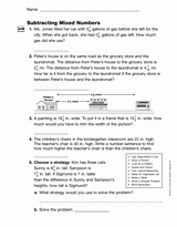 Subtracting Mixed Numbers (Gr. 5)