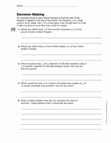 Understanding Fractions: Decision Making (Gr. 6)