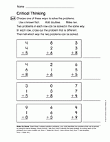 Facts and Strategies to 18: Critical Thinking (Gr. 1)