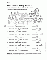 Make 10 When Adding 7, 8, or 9 (Gr. 1)