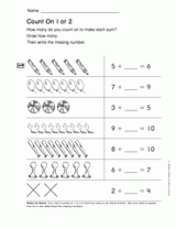 Count on 1 or 2 (Gr. 1)