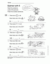 Subtract with 5 (Gr. 1)