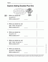 Explore Adding Doubles Plus 1 (Gr. 1)