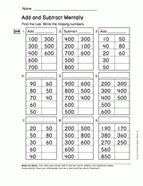 Add and Subtract Mentally (Gr. 2)