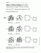 Make Ten When Adding Six, Seven or Eight (Gr. 2)