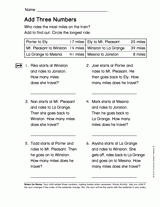 Add Three Numbers (Gr. 2)