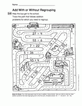 Add With or Without Regrouping (Gr. 2)