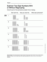 Subtract Two-Digit Numbers With or Without Regrouping (Gr. 2)