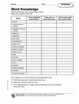 Your Body's Control Systems: Vocabulary