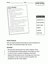 Weather: Family Activity (Grade 1)