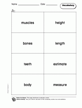 Growing and Changing: Vocabulary