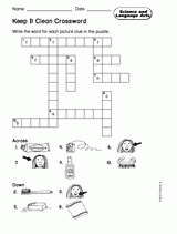 Science and Language Arts: Keep It Clean Crossword