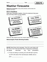Science and Language Arts: Weather Forecasts