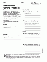 Math in Science: Naming and Writing Fractions