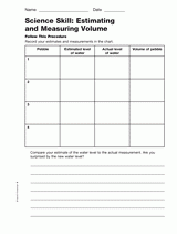 Science Skill: Estimating and Measuring Volume