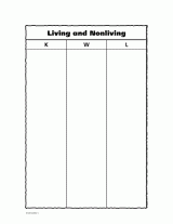 KWL Chart - Living and Non-Living
