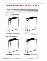 Nonfiction Books in the 200's & 800's