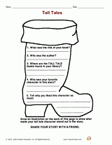 Tall Tales Printable (2nd - 3rd Grade) - TeacherVision