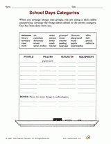 School Days Categories