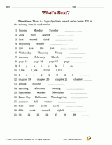 What's Next? (Grade 3)